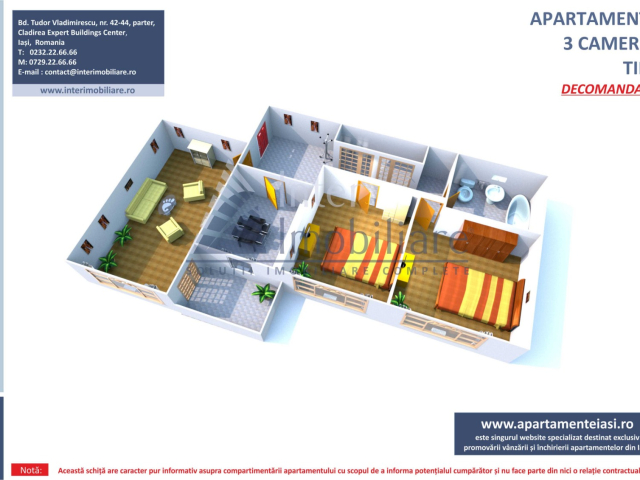 3 camere,  decomandat,  60 mp, de vanzare apartament in zona Nicolina,  (Lidl Nicolina ) 162018