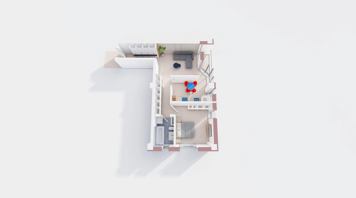 Oferta 2 camere, open-space, 54 mp, de vanzare apartament nou in zona Visani,  Profi Visan imagine 4