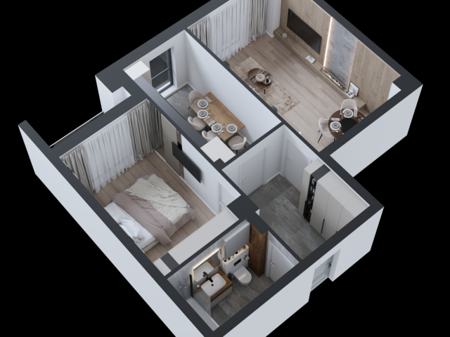 Apartament nou, 2 camere  decomandat,  56 mp, CUG, de vanzare,  (Tehnopolis) 152241