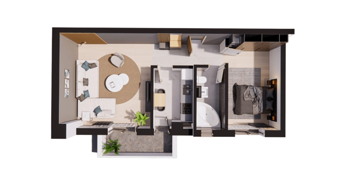 Oferta De vanzare apartament nou, 2 camere, decomandat, 55 mp, Rediu,  Scoala Paradis imagine 3