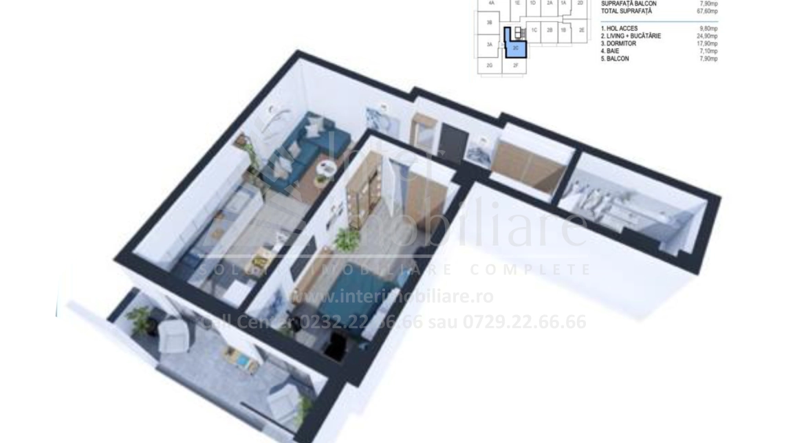 Oferta 2 camere, decomandat, 68 mp, de vanzare apartament nou in zona CUG,  BRD imagine 6