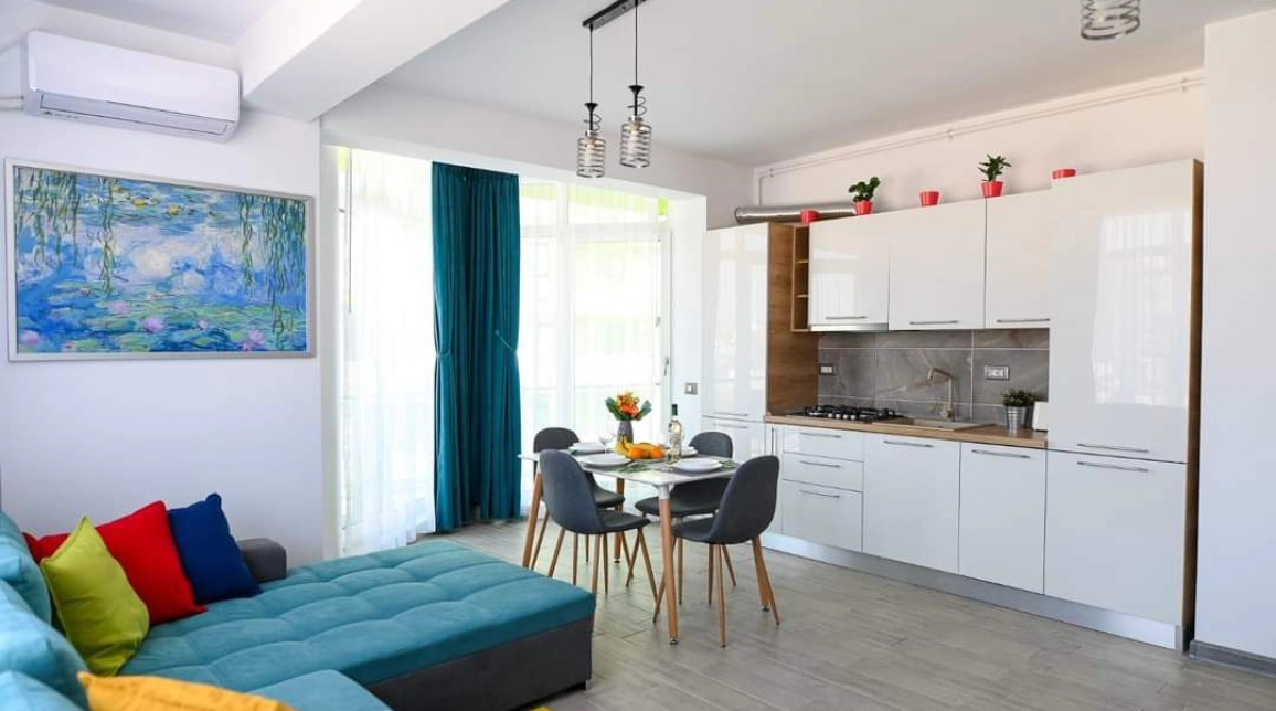 Oferta Apartament nou, 2 camere decomandat, 68 mp, Mamaia Nord, de vanzare,  Alezzi,VEDERE LATERALA la MARE,cu PARCARE-159000 imagine 3