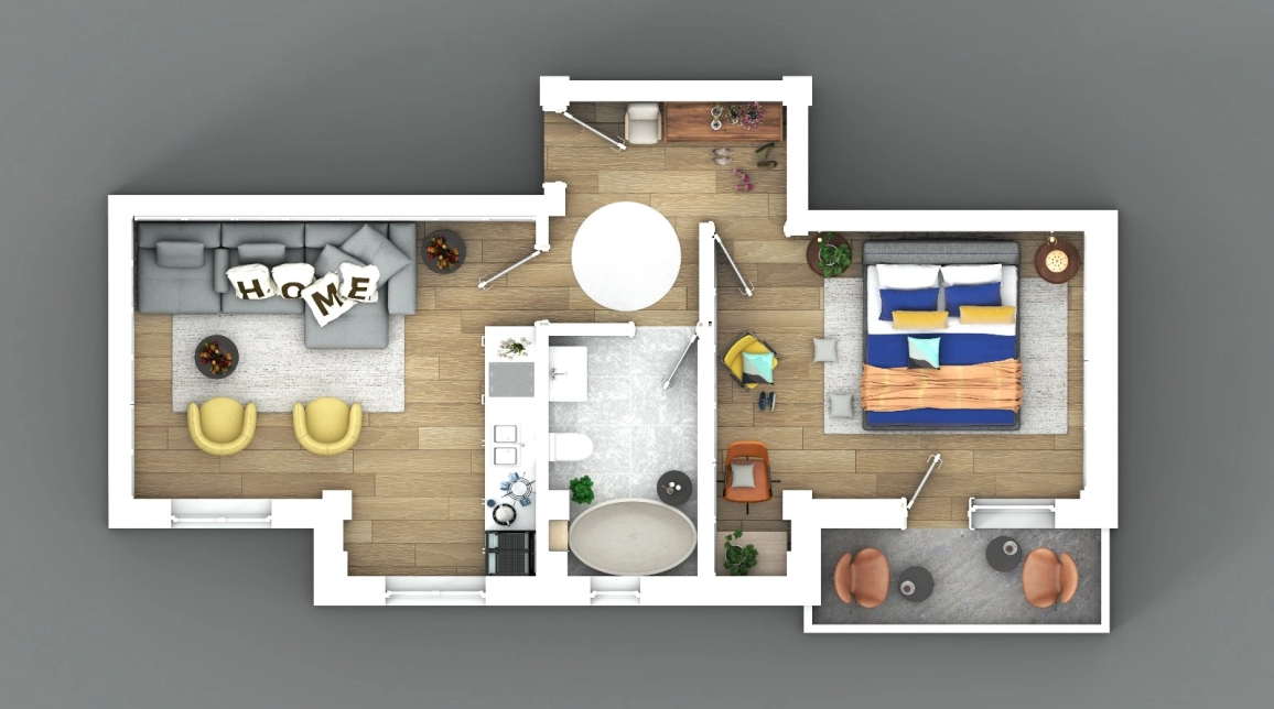 Oferta Apartament nou de vanzare, 2 camere, open-space, 48 mp, Visani,  Profi Visan imagine 3