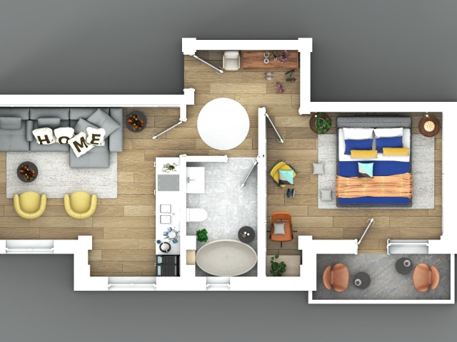 Apartament nou de vanzare, 2 camere,  open-space,  48 mp, Visani,  (Profi Visan) 161770