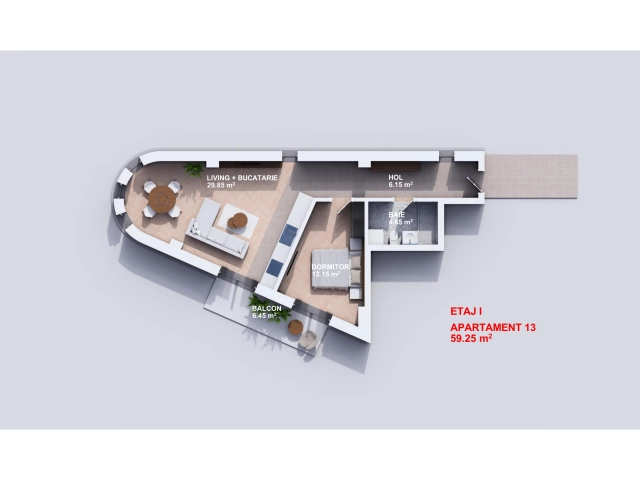 Apartament 2 camere - Bucium