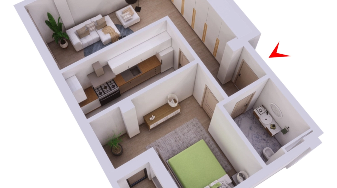 Oferta Pacurari apartament nou 59 mp, 2 camere, decomandat, de vanzare,  Rediu - Strada Soarelui imagine 2