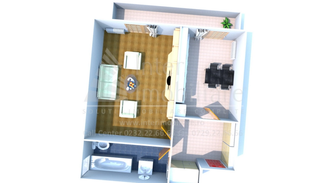 Oferta Apartament nou, 1 camera decomandat, 47 mp, Bucium, de vanzare,  Visani - 1,5km de la Bellaria imagine 1