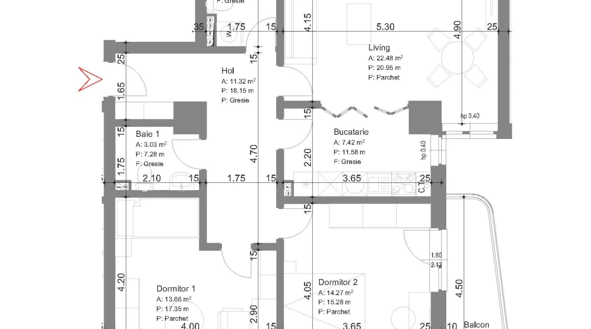 Oferta Apartament nou de vanzare, 3 camere, decomandat, 82 mp, Alexandru cel Bun,  Galata imagine 5