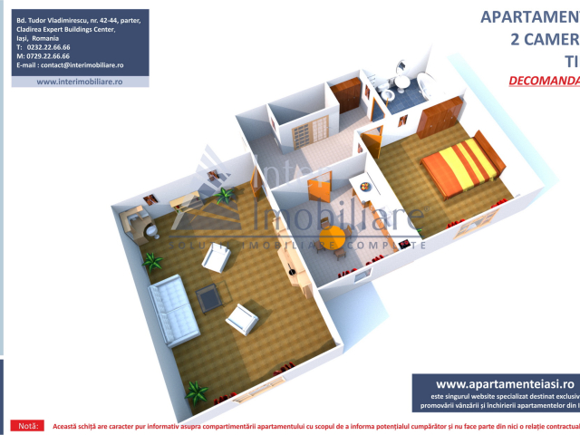 2 camere,  decomandat,  51 mp, de vanzare apartament in zona Nicolina,  (Nicolina 2 ) 163423
