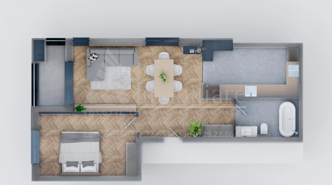 Oferta 2 camere, decomandat, 59 mp, de vanzare apartament nou in zona Tatarasi,  Lac Venetia imagine 1