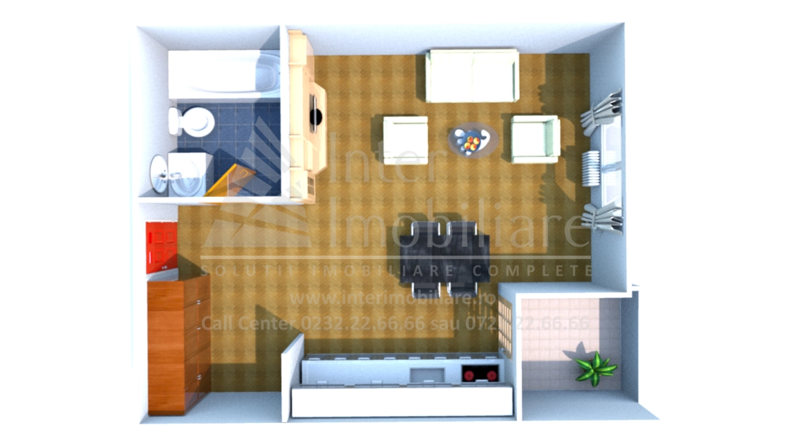 Oferta De vanzare apartament nou, 1 camera, decomandat, 41 mp, Nicolina,  Al Tudor Neculai-Lidl imagine 1