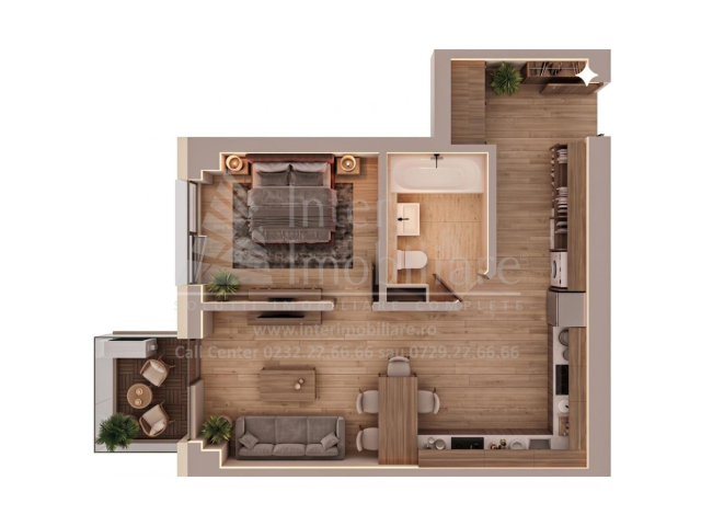 2 camere,  open-space,  44 mp, de vanzare apartament nou in zona Tatarasi,  (Supermarket Lidl-Aurel Vlaicu) 163538