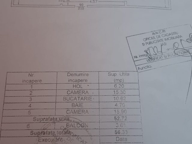 2 camere,  decomandat,  56 mp, de vanzare apartament in zona Frumoasa,  (Diminetii) 162413