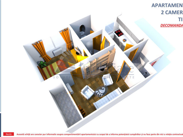 Apartament, 2 camere  decomandat,  54 mp, Tatarasi, de vanzare,  (Dispecer) 163436