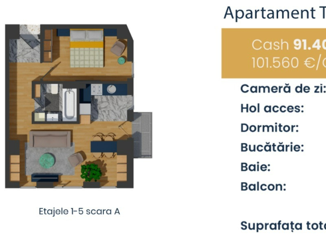 Apartament nou de vanzare, 2 camere,  decomandat,  51 mp, Pacurari,  (Statia Munca Invalizilor - Alpha Bank) 147280