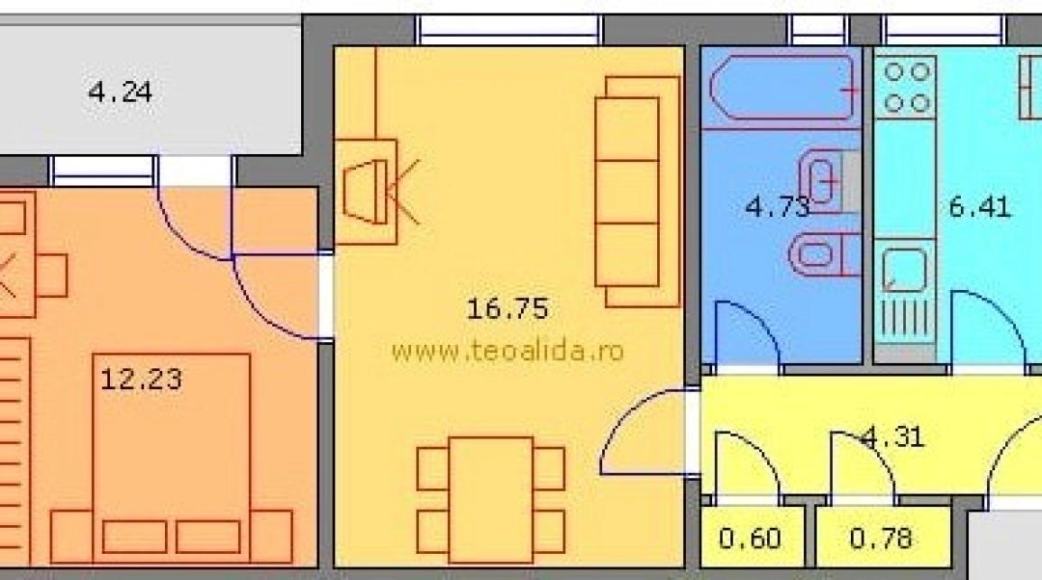 Oferta Podu Ros apartament 50 mp, 2 camere, nedecomandat, de vanzare,  Tutora imagine 1