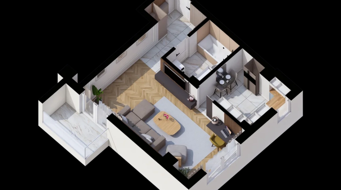 Oferta 1 camera, decomandat, 41 mp, de vanzare apartament nou in zona CUG,  Al. T. Neculai imagine 3