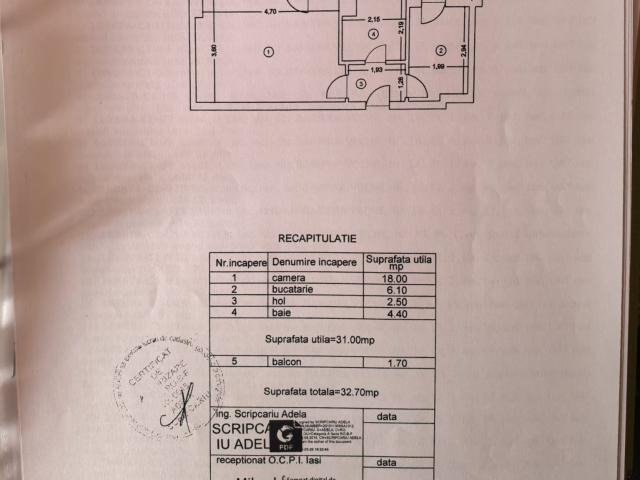 Apartament de vanzare, 1 camera,  decomandat,  31 mp, Podu Ros,  (Granit) 162485