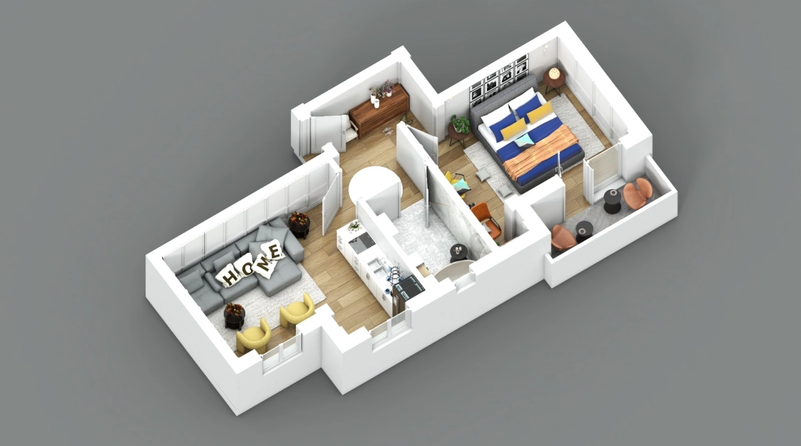 Oferta Apartament nou de vanzare, 2 camere, open-space, 48 mp, Visani,  Profi Visan imagine 2