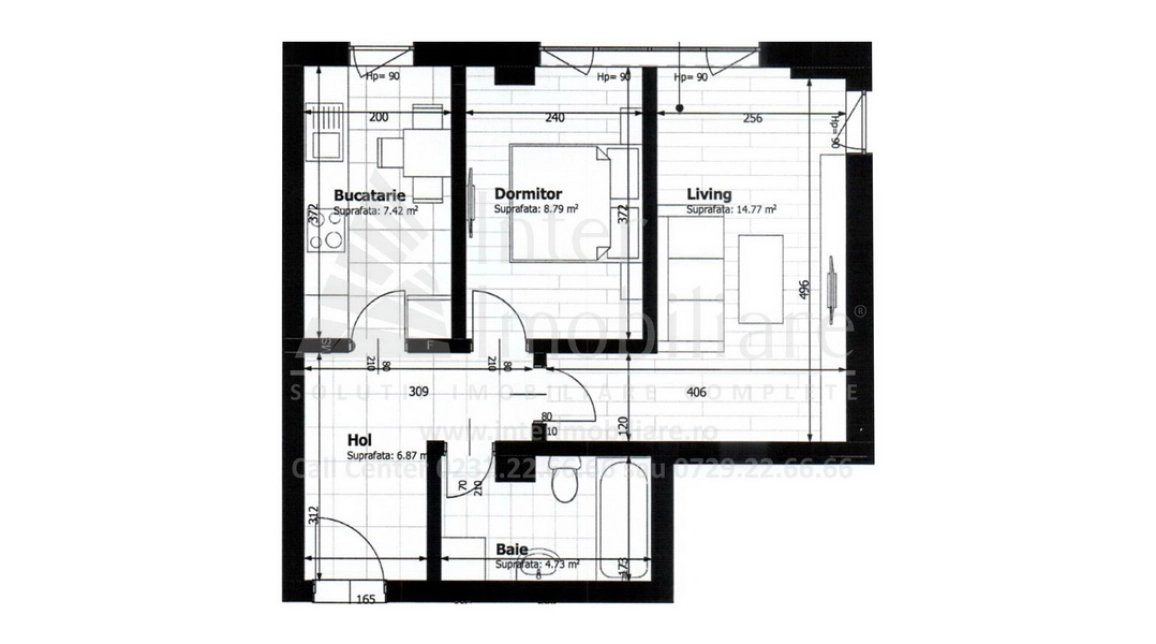 Oferta 1 camera, decomandat, 45 mp, de vanzare apartament nou in zona Galata,  Market Profi - Platoul Galata imagine 1