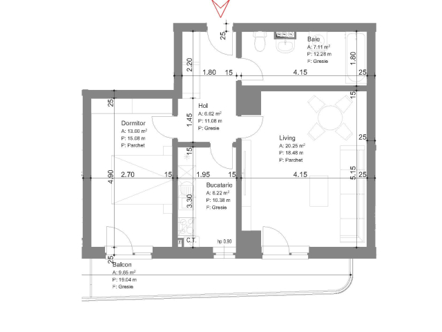 De vanzare apartament nou, 2 camere,  decomandat,  63 mp, Alexandru cel Bun,  (Galata) 158142