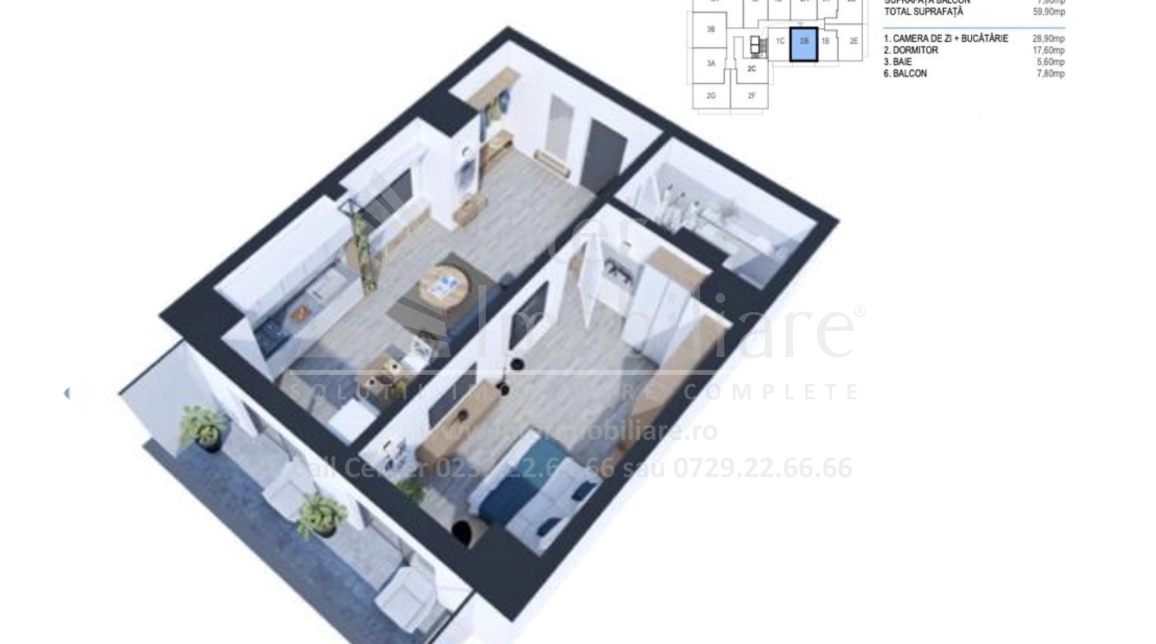 Oferta CUG apartament nou 59 mp, 2 camere, decomandat, de vanzare,  BRD imagine 5