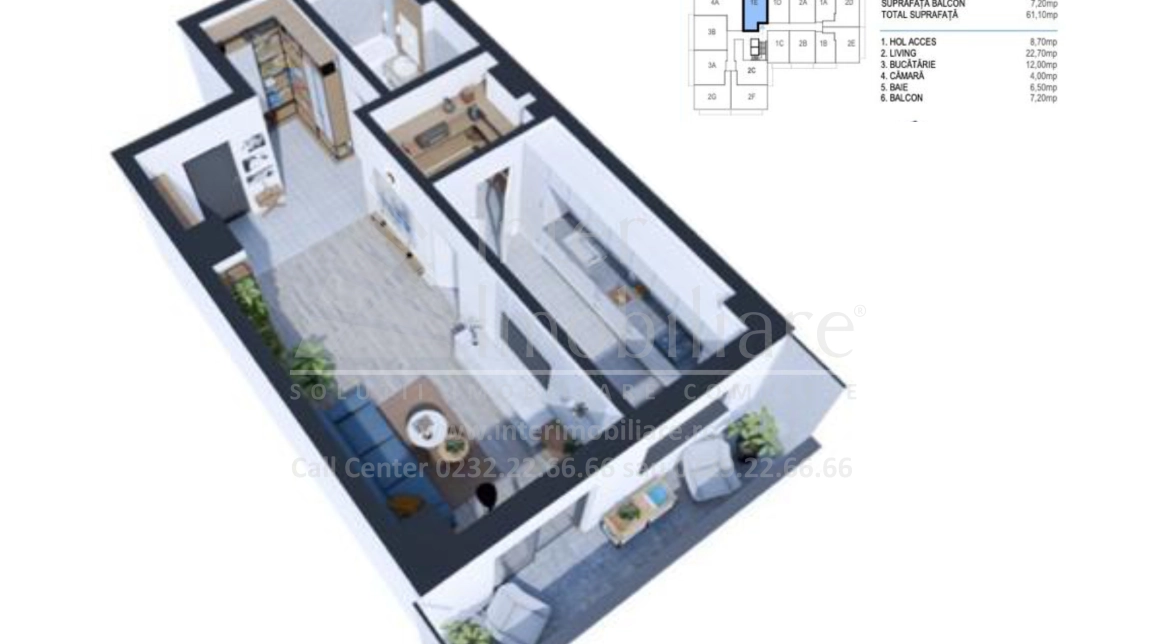 Oferta Apartament nou, 1 camera decomandat, 62 mp, CUG, de vanzare,  BRD imagine 2