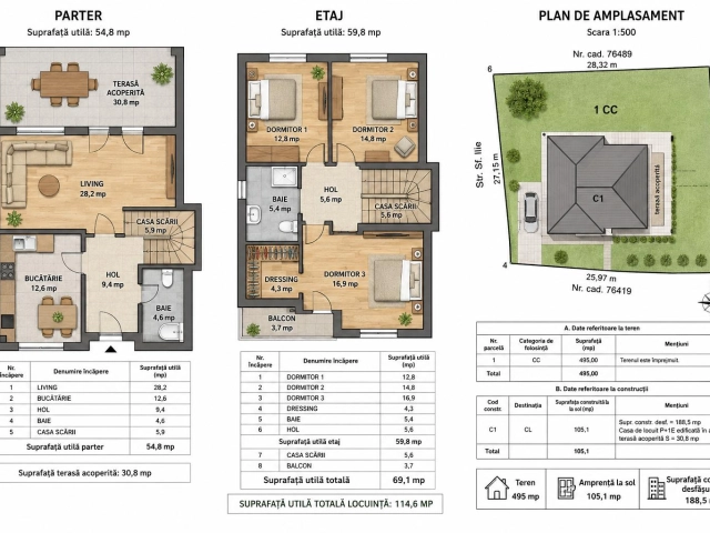 Apartament 4 camere - Bucium