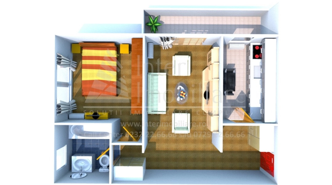 Oferta De vanzare apartament nou, 2 camere, decomandat, 56 mp, Bucium,  600 m de Familly Bucium imagine 1
