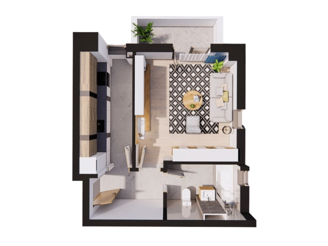 Apartament 1 camere - Rediu