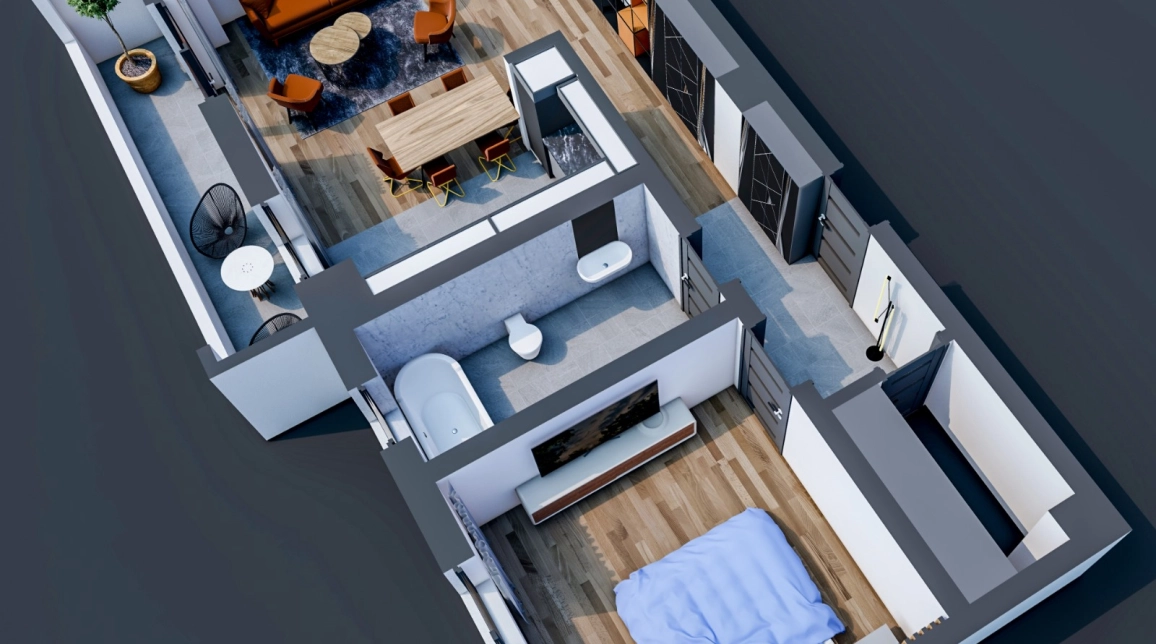 Oferta Bucium apartament nou 75 mp, 2 camere, open-space, de vanzare,  1,2 km in spate la Lidl imagine 12