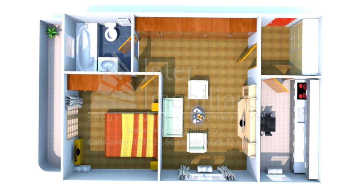 Oferta 2 camere, semidecomandat, 65 mp, de vanzare apartament nou in zona Alexandru cel Bun,  Galata imagine 1