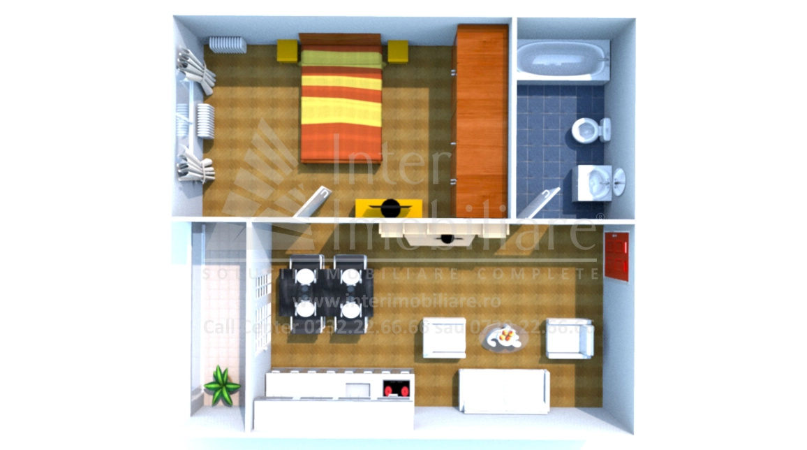 Oferta Tomis Nord apartament nou 48 mp, 1 camera, studio dublu open-space si dormitor, de vanzare imagine 1