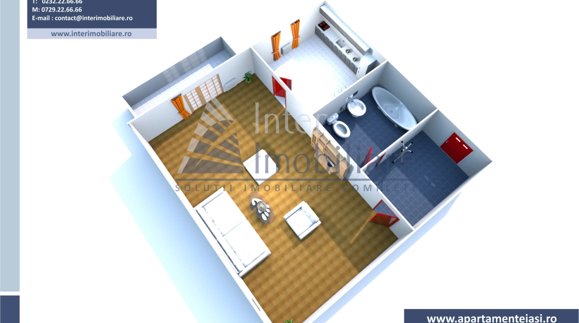 Oferta Apartament, 1 camera decomandat, 43 mp, Nicolina, de vanzare,  R. V. CUG - Selgros imagine 1