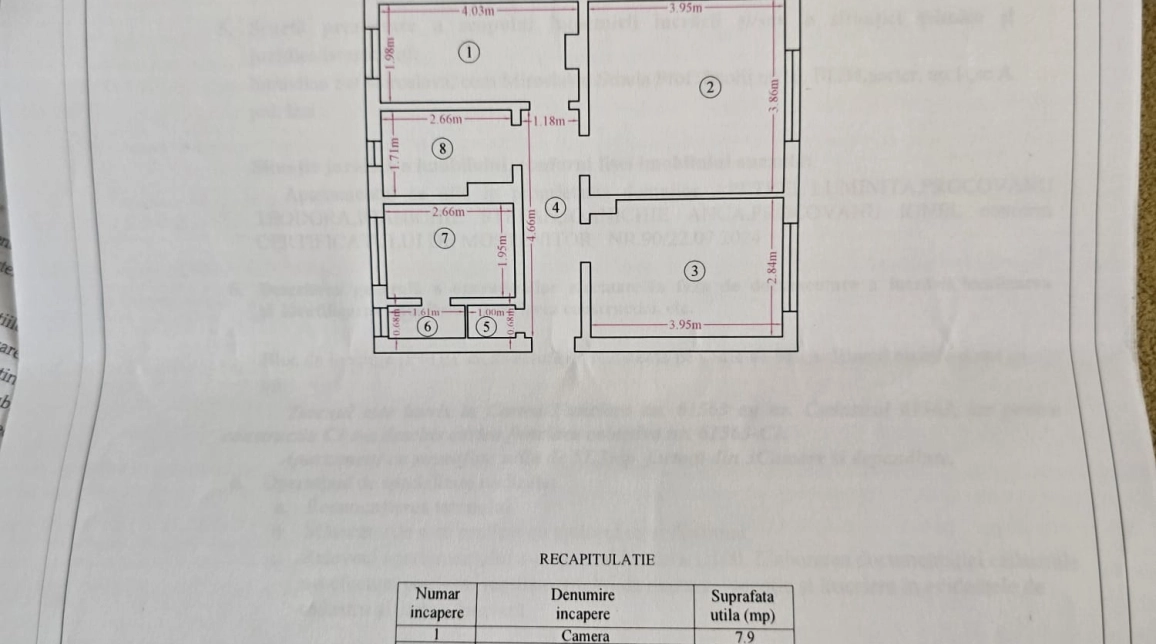Oferta De vanzare apartament, 3 camere, decomandat, 52 mp, Miroslava,  Family Market imagine 9