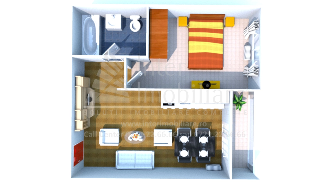 Oferta De vanzare apartament nou, 1 camera, studio dublu open-space si dormitor, 48 mp, Tomis Nord imagine 1