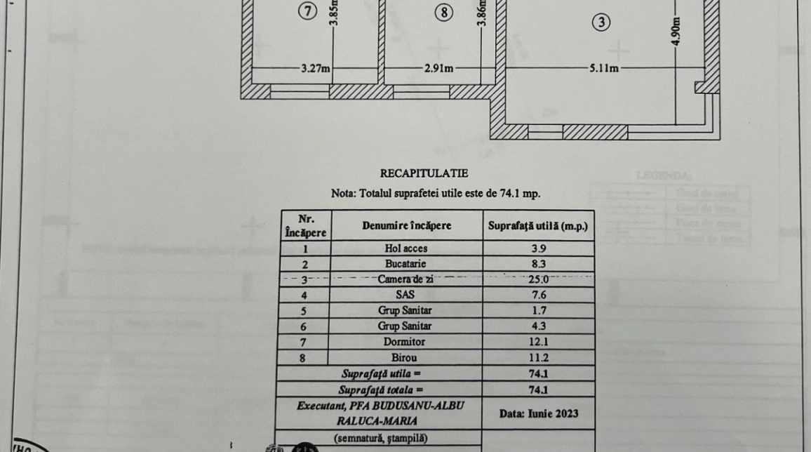 Oferta Pacurari apartament nou 74 mp, 3 camere, decomandat, de vanzare,  Rediu imagine 2