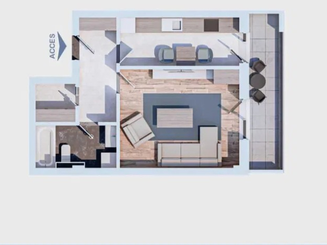 Pacurari apartament nou  49 mp, 1 camera,  decomandat, de vanzare,  (Alpha Bank) 157239