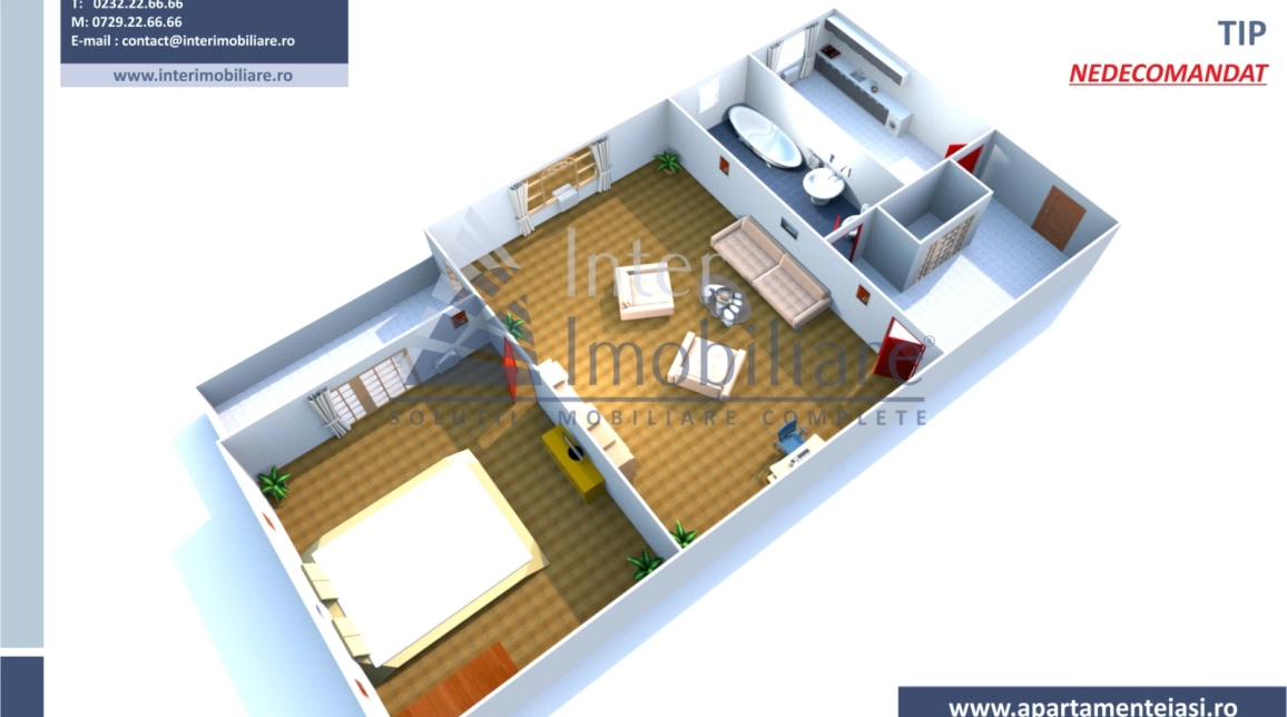 Oferta Tudor Vladimirescu apartament 50 mp, 2 camere, nedecomandat, de vanzare,  Intersectia Bucsinescu imagine 1