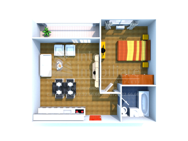 Apartament nou de vanzare, 2 camere,  open-space,  55 mp, Tomis Nord,   161590