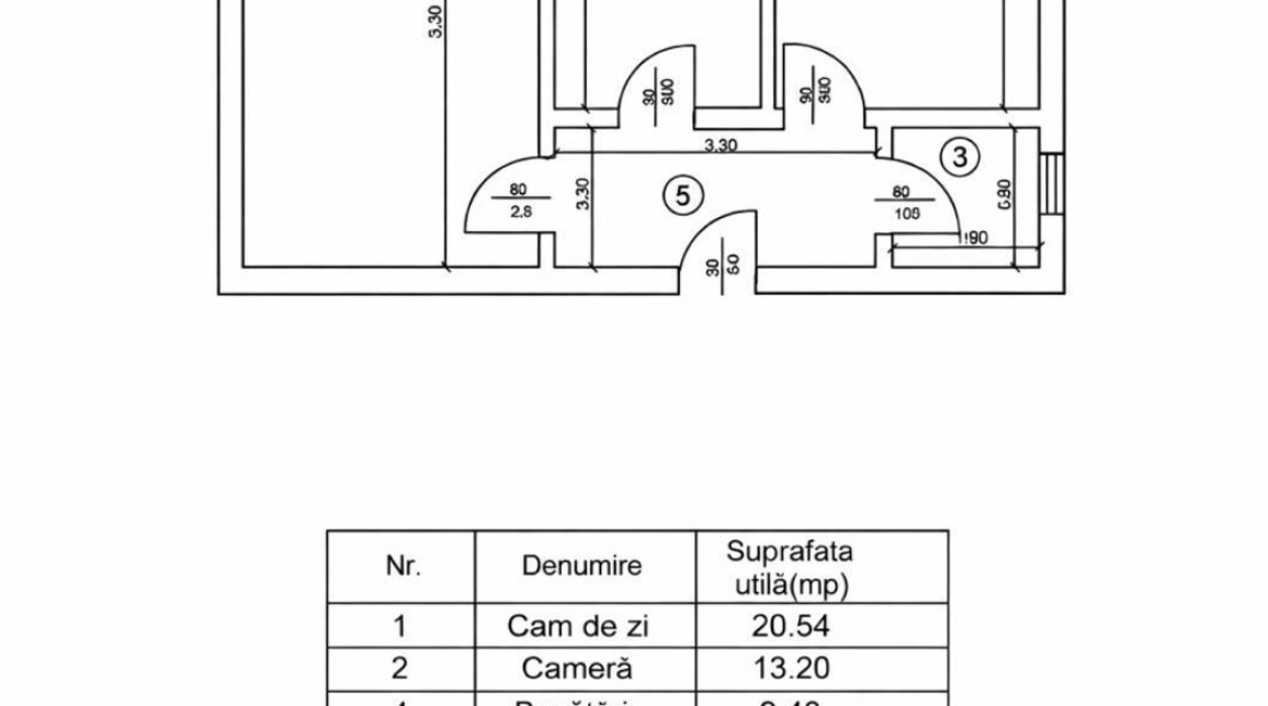 Oferta Pacurari apartament 58 mp, 2 camere, decomandat, de vanzare,  La bulevard- Esplanada Mimoza imagine 14
