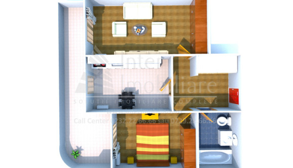 2 camere,  decomandat ,  76 mp , de vanzare apartament-nou in zona Galata,  (300m de la Calea Galata)