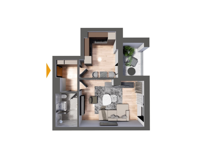 De vanzare apartament nou, 1 camera,  decomandat,  42 mp, CUG,  (Selgros) 159137