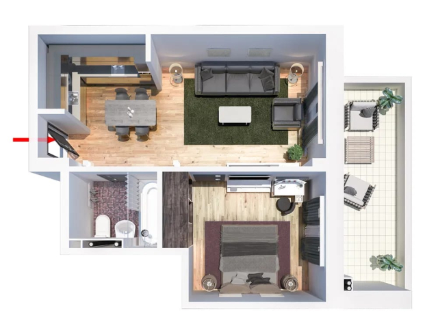 Tatarasi apartament  36 mp, 2 camere,  open-space, de vanzare,  (Greenpark ) 162334
