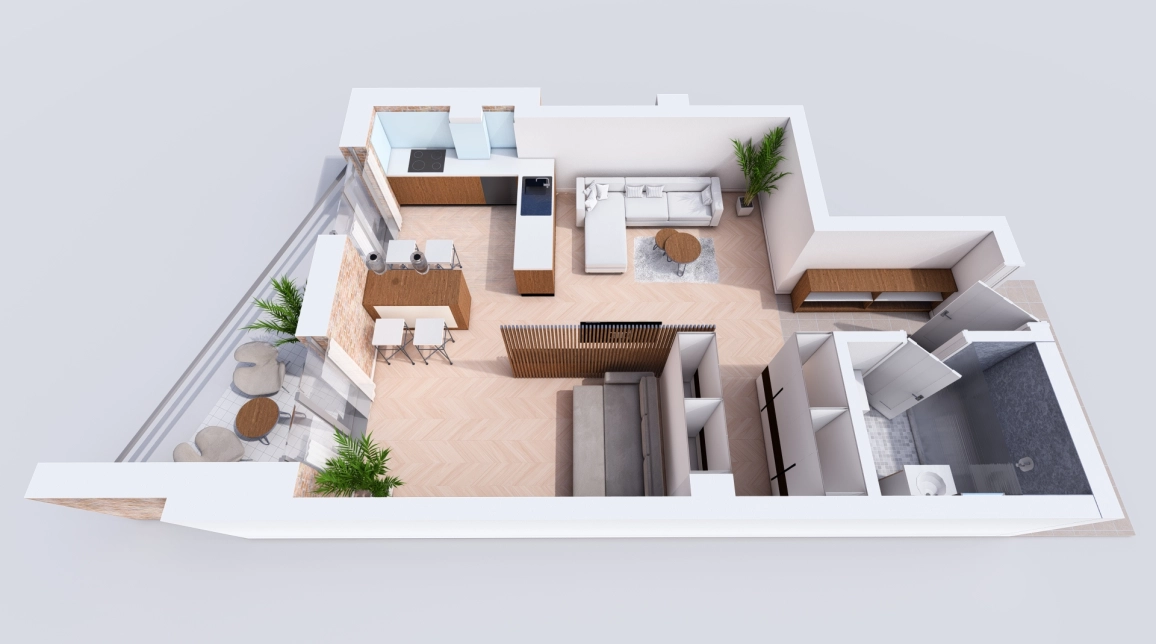 Oferta De vanzare apartament nou, 2 camere, decomandat, 53 mp, Visani,  TLT Visan imagine 4