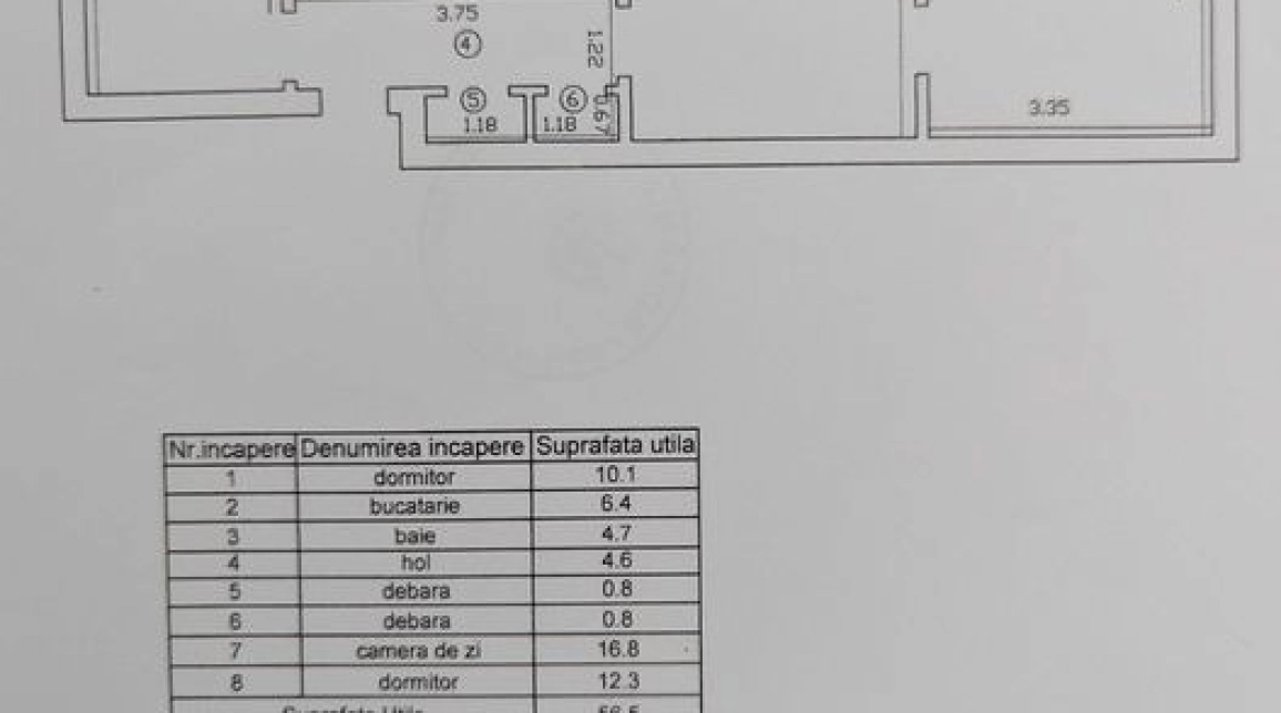 Oferta Apartament de vanzare, 3 camere, nedecomandat, 65 mp, Podu Ros,  Bld Cantemir imagine 2