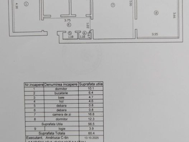 Apartament de vanzare, 3 camere,  nedecomandat,  65 mp, Podu Ros,  (Bld Cantemir) 161150