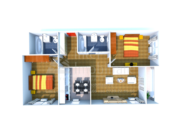 Apartament nou, 3 camere  decomandat,  79 mp, Tomis Nord, de vanzare,   161596