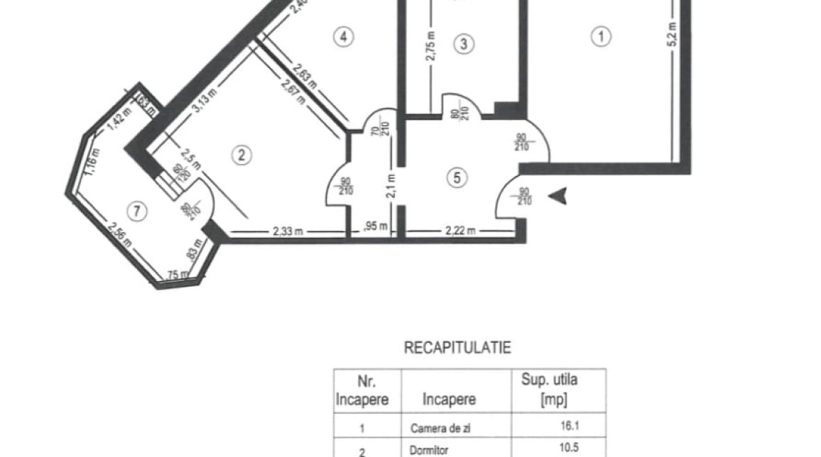 Oferta De vanzare apartament, 2 camere, decomandat, 56 mp, Centru,  Intersectie Podul de fier imagine 8