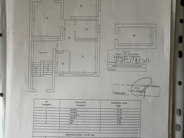 Apartament 3 camere - Popas Pacurari